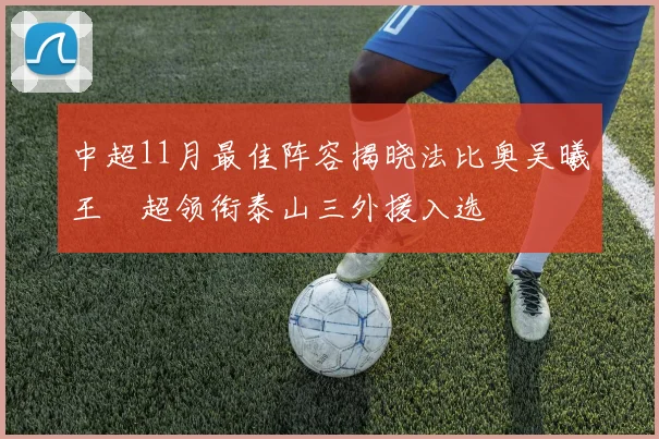 中超11月最佳阵容揭晓法比奥吴曦王燊超领衔泰山三外援入选